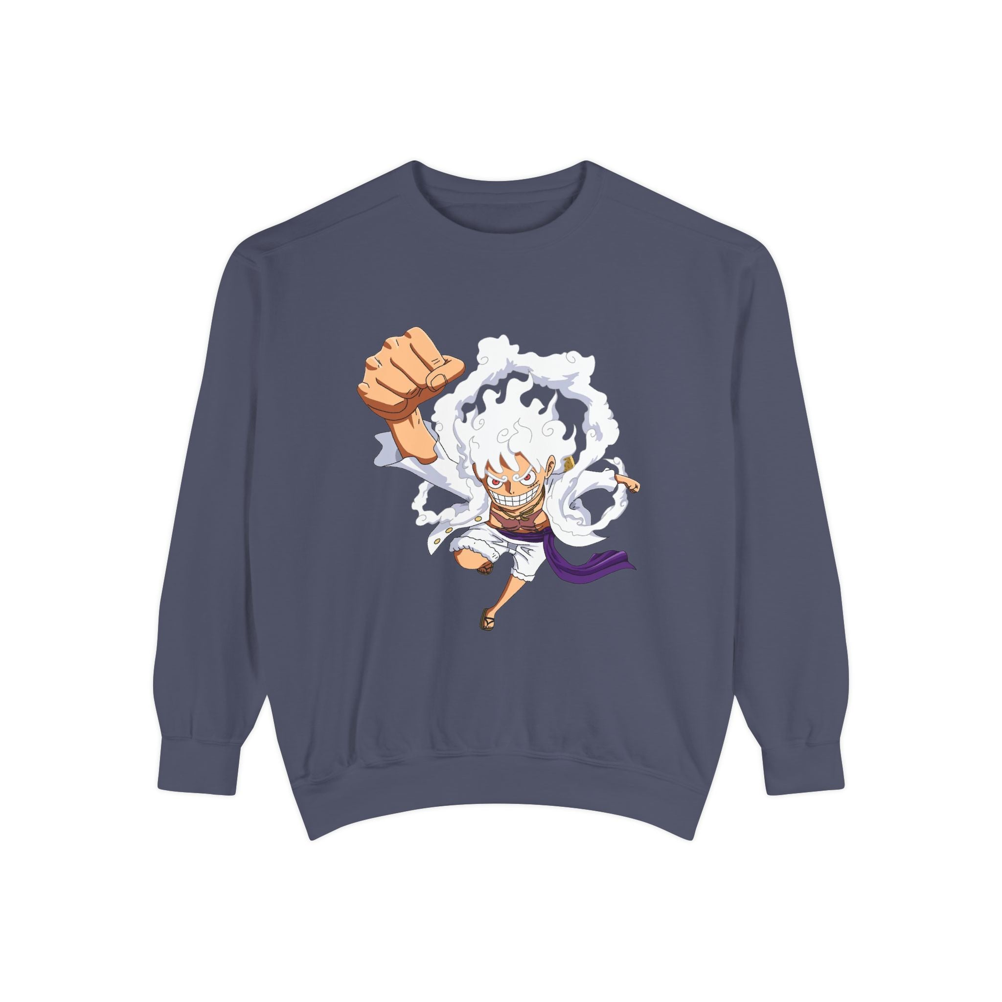 Storm Fist Anime Crewneck Sweatshirt — Energetic Pirate Action Graphic