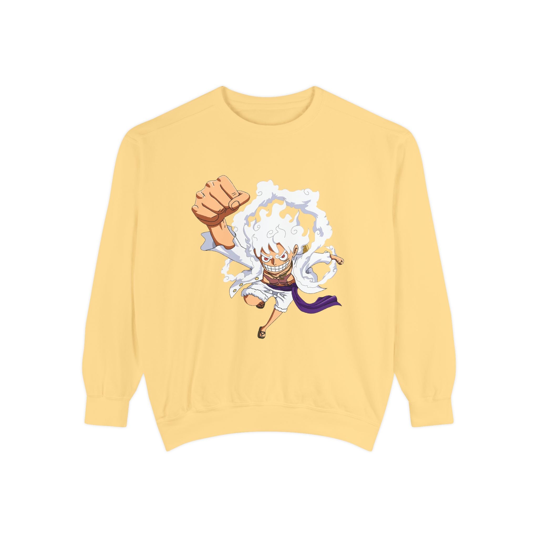 Storm Fist Anime Crewneck Sweatshirt — Energetic Pirate Action Graphic