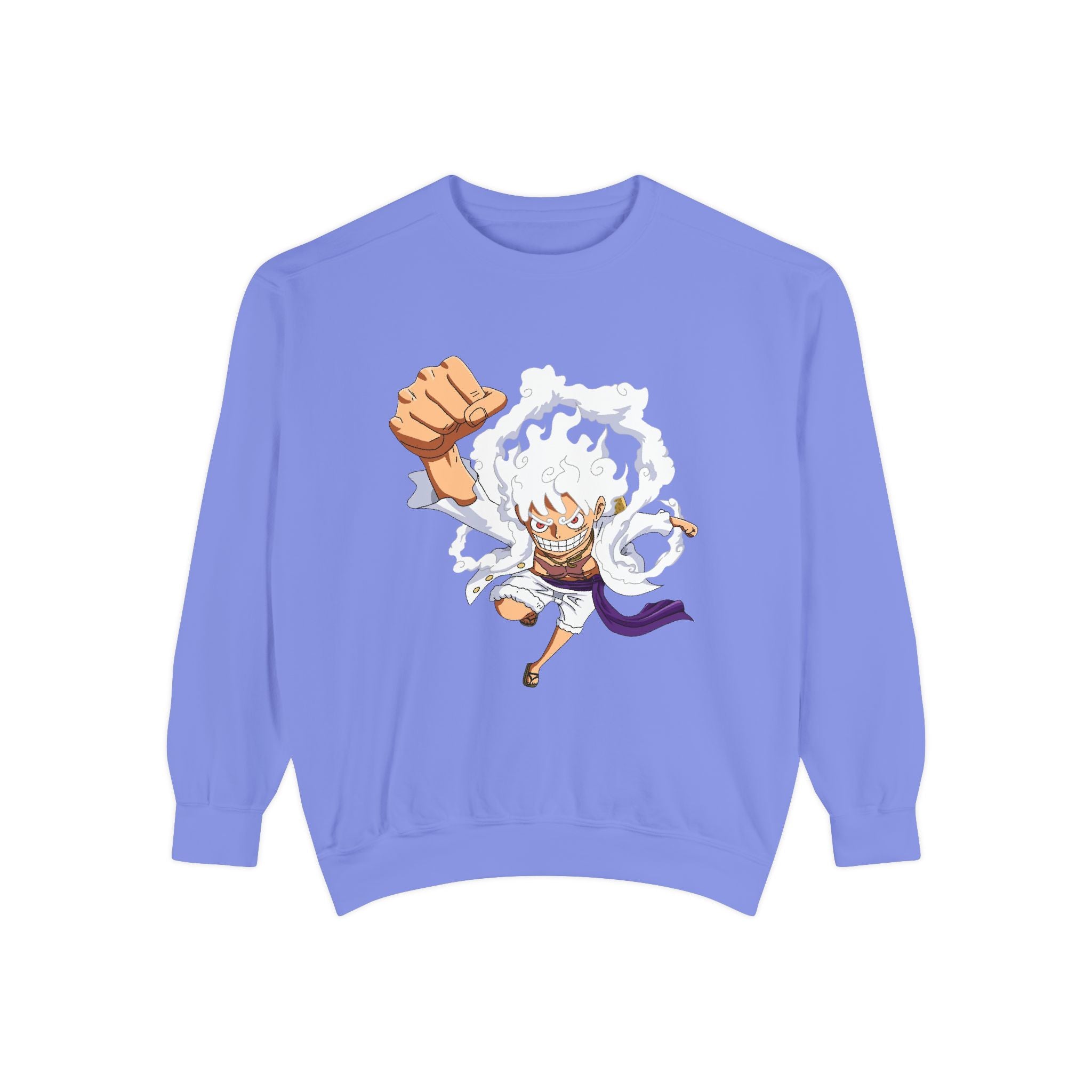 Storm Fist Anime Crewneck Sweatshirt — Energetic Pirate Action Graphic