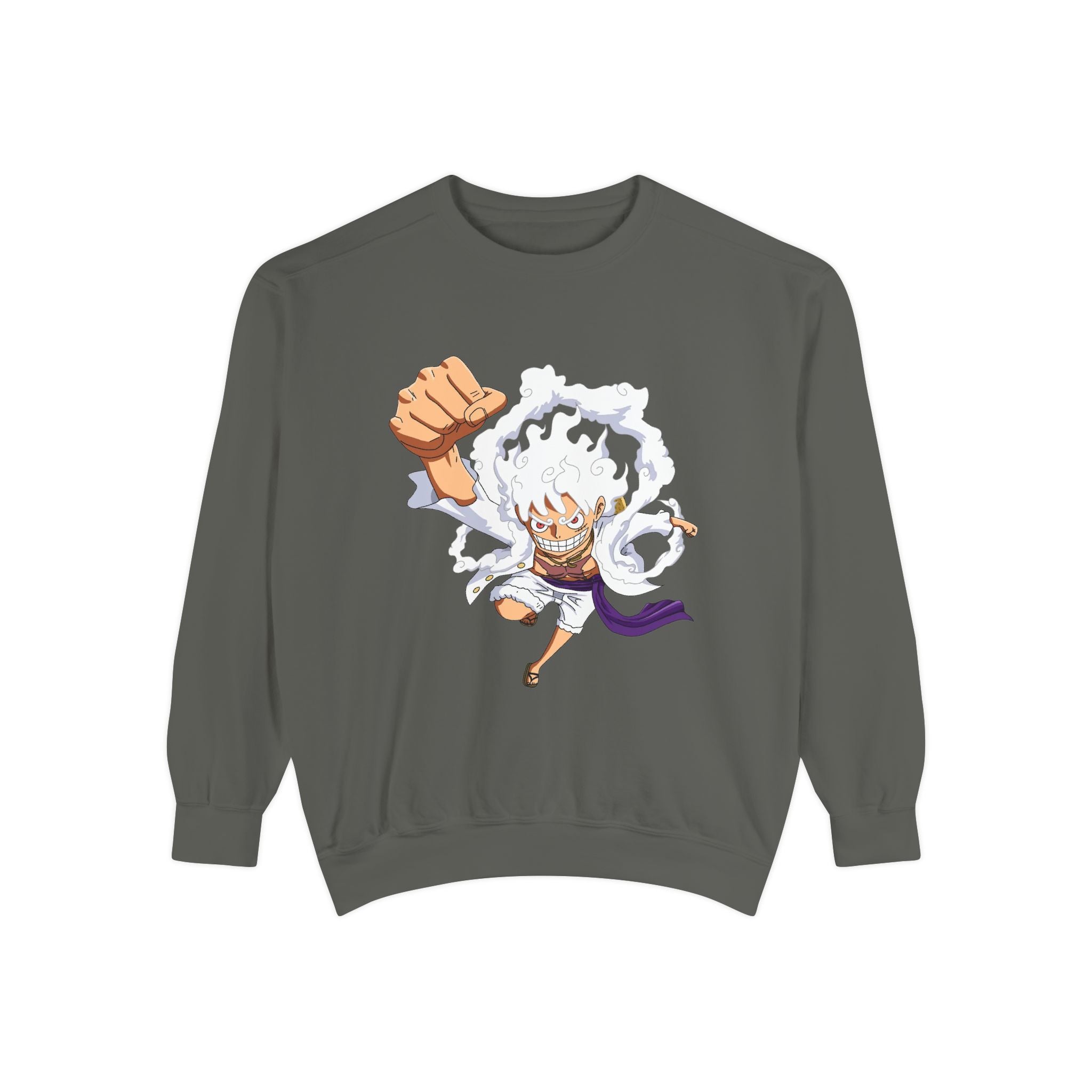 Storm Fist Anime Crewneck Sweatshirt — Energetic Pirate Action Graphic